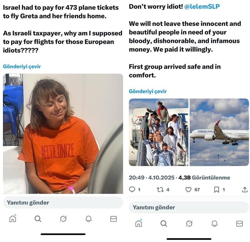 İsrail yanlısı hesaplar Greta Thunberg