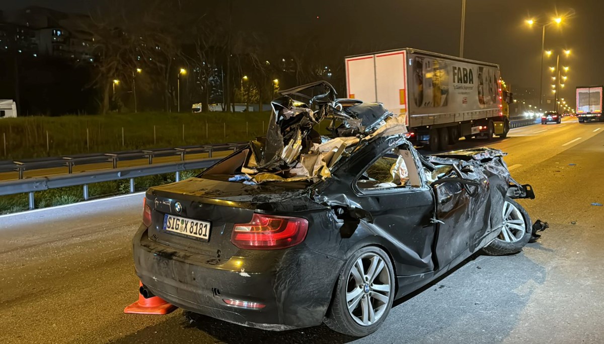 Anadolu Otoyolu’nda otomobil TIR'a çarptı: 1 ölü, 2 yaralı