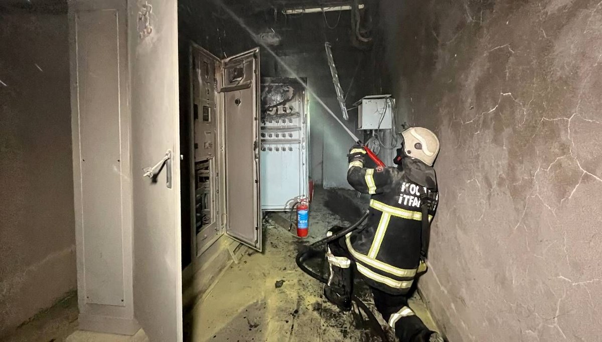 Asansörde yangın paniği
