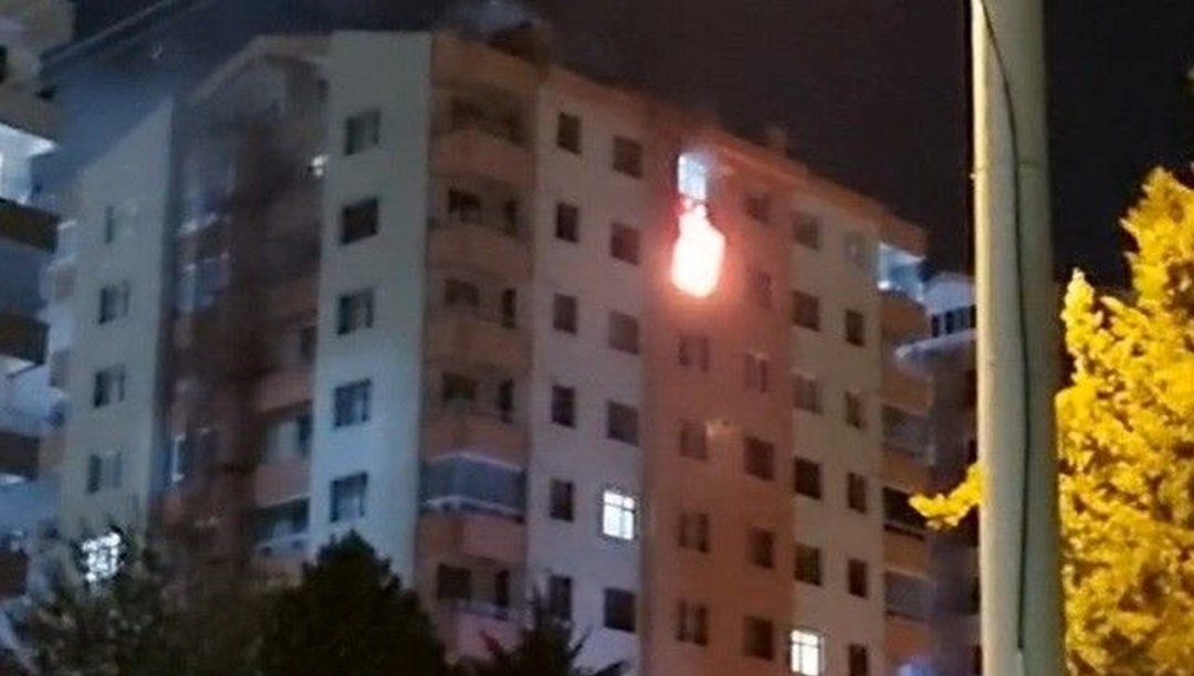 Konya’da bir apartmanın 9'uncu katında yangın