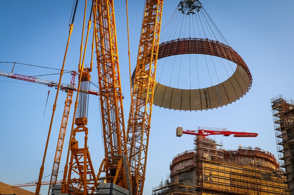 Akkuyu'nun 1'inci ünitesinde iç koruma kabuğu tamamlanıyor - 5