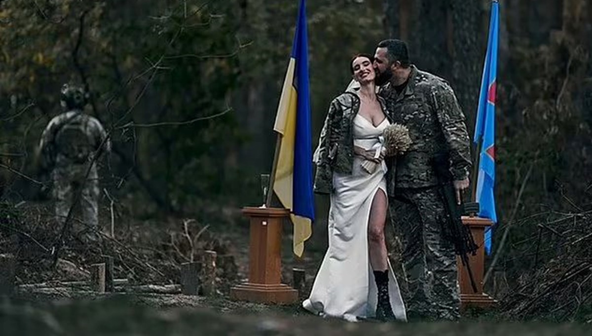 Ukrayna-Rusya savaşının ön cephesinde düğün: Daha mükemmelini hayal edemezdim!