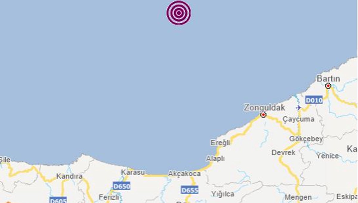 Karadeniz'de 4,4 büyüklüğünde deprem (İstanbul'da da hissedildi)