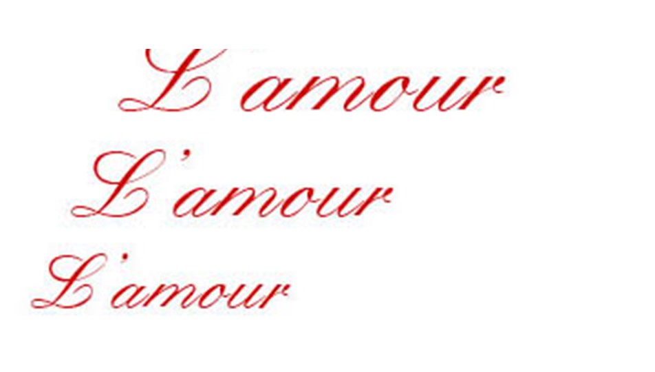 Dünyanın en romantik kelimesi 'L'amour'