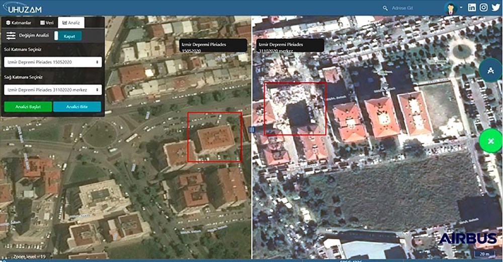 İzmir'deki yıkım uzaydan görüntülendi - 12
