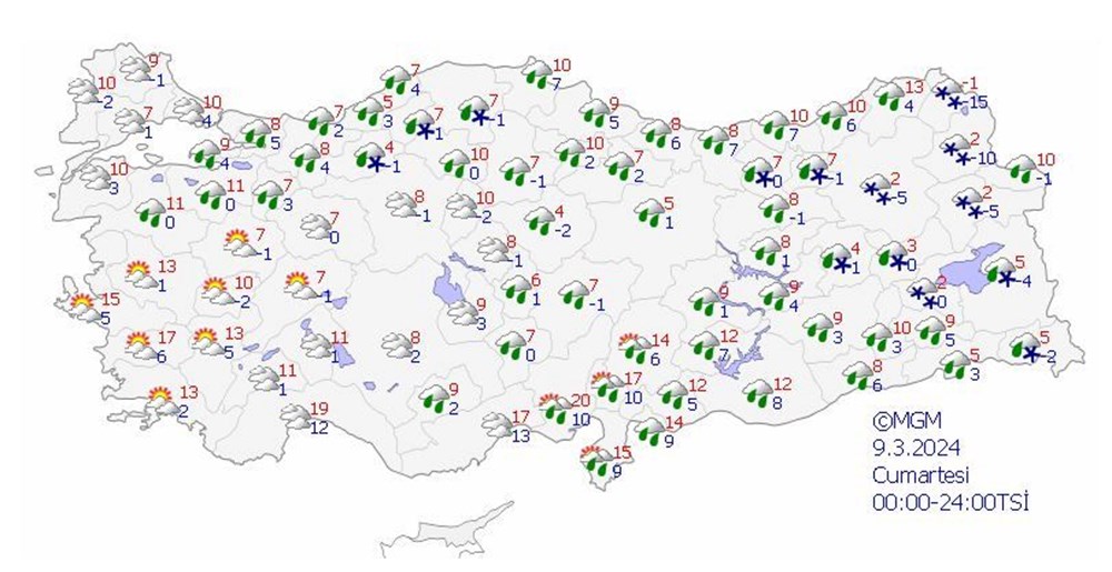 16 kente sarı ve turuncu kodlu uyarı: Yurt genelinde sıcaklıklar 10 derece düşecek (Bu hafta hava nasıl olacak?) - 15