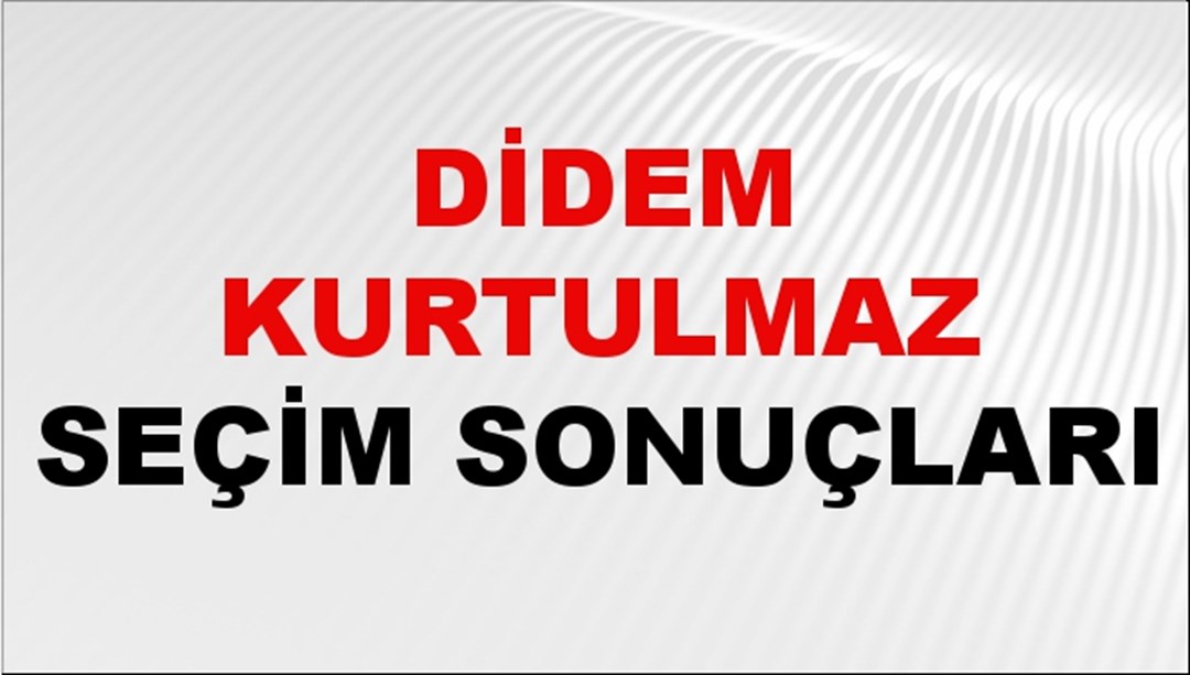 Didem Kurtulmaz Seçim Sonuçları 2024 Canlı: 31 Mart 2024 Türkiye Didem Kurtulmaz Yerel Seçim Sonucu ve İlçe İlçe YSK Oy Sonuçları Son Dakika