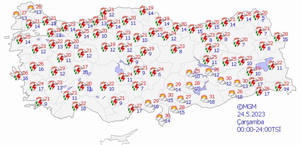 12 il için sağanak yağış uyarısı (Bugün hava nasıl olacak?) - 16