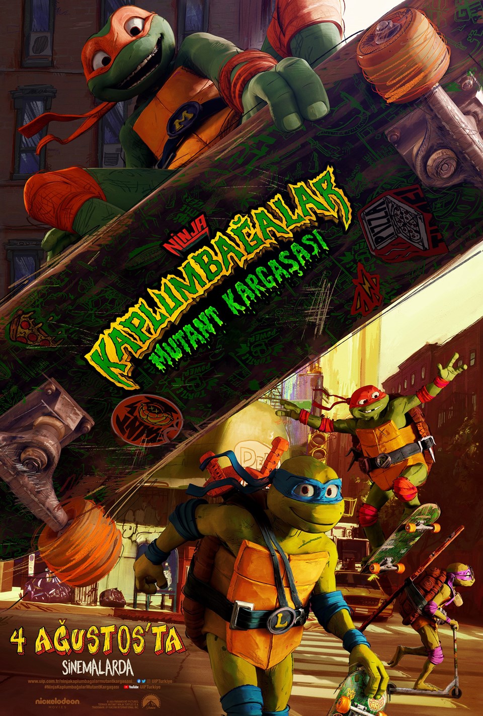 Ninja Kaplumbağalar: Mutant Kargaşası filminden Türkçe afiş - 1