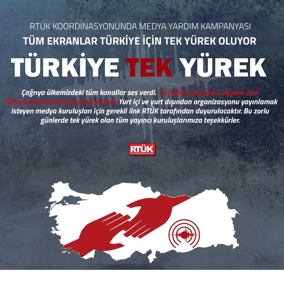 RTÜK: 'Türkiye Tek Yürek' yardım kampanyası dev bir organizasyona dönüştü - 1
