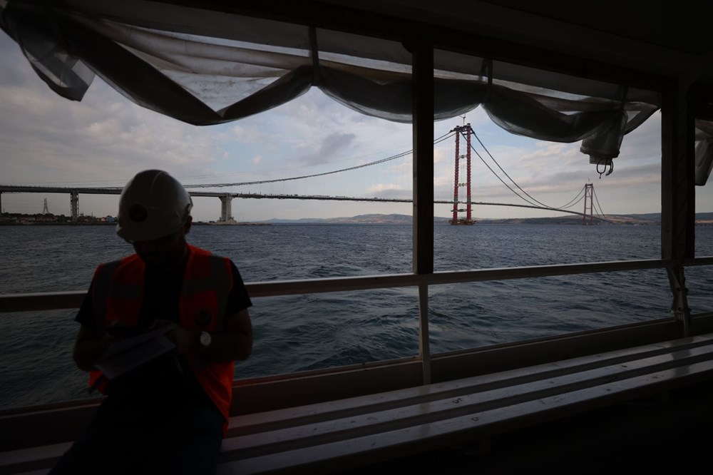 1915 Çanakkale Köprüsü 318 metre yükseklikten görüntülendi - 12