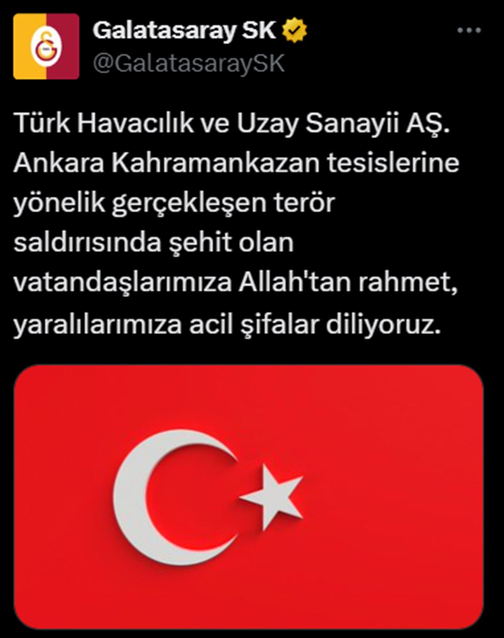Dört büyük kulüpten TUSAŞ saldırısı sonrası açıklama - 3