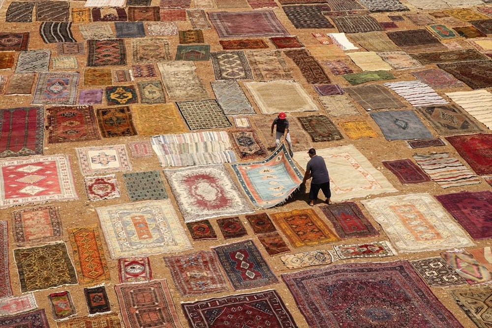 Antalya'nın rengarenk halı tarlaları