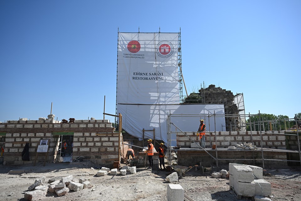 Edirne Sarayı'nda restorasyon çalışmaları devam ediyor - 1