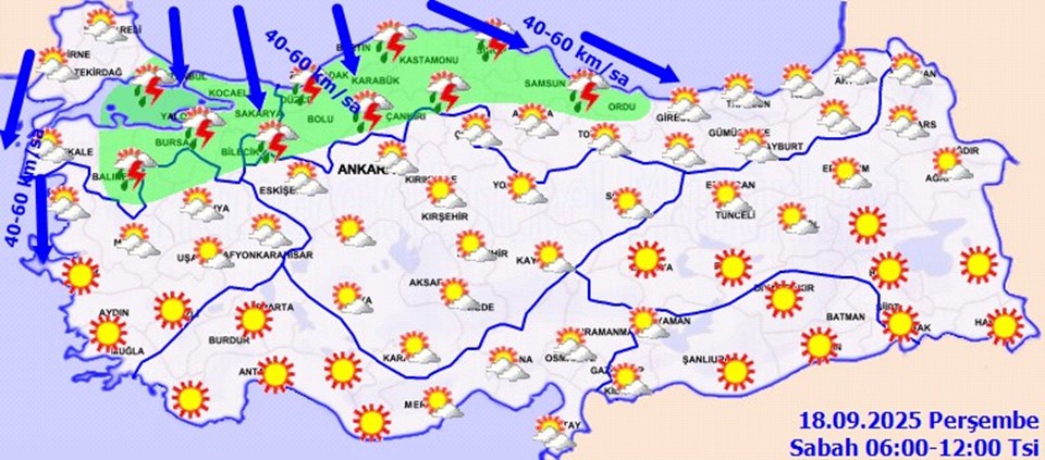 Marmara ve Karadeniz için kuvvetli sağanak uyarısı - 2