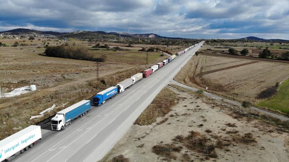 Bulgaristan sınırında kilometrelerce TIR kuyruğu - 5