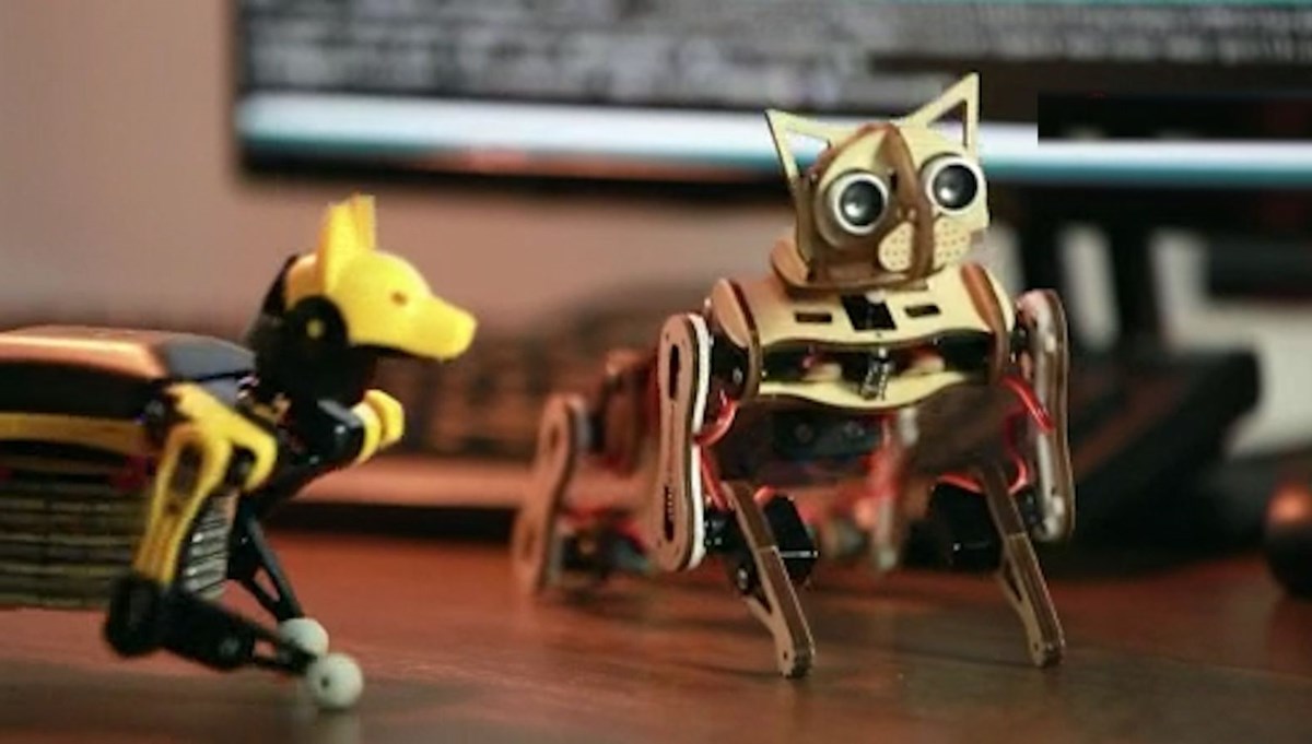 Robot kediden sonra robot köpek: El sallıyor, zıplıyor