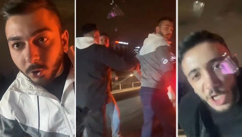 Ümraniye TEM'de yol kesen magandalar: Aracın aynasını kırdılar, kapıları tekmelediler