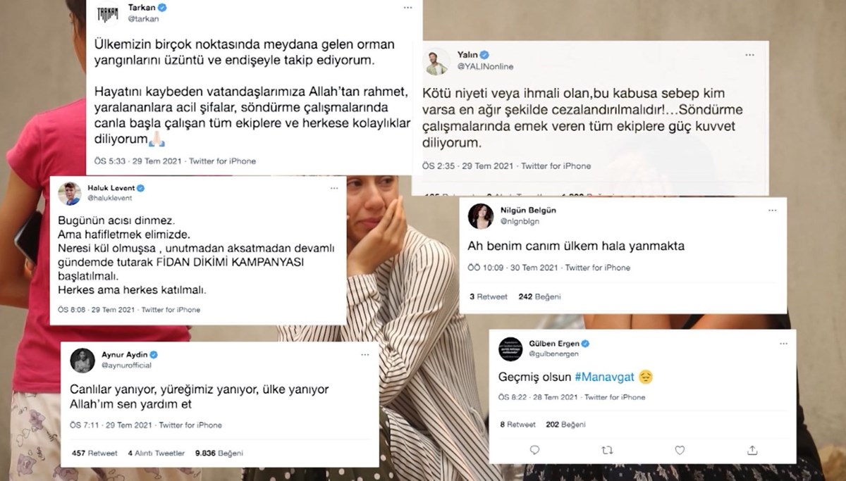 Ünlüler yangınlara sessiz kalmadı