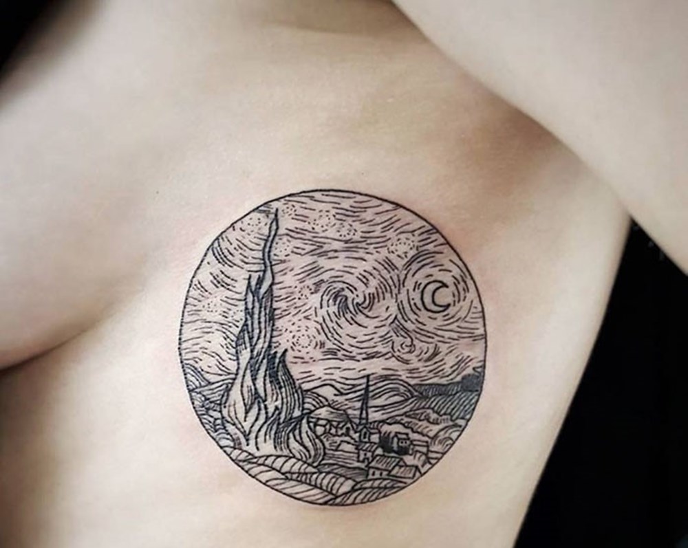 Тату по мотивам известных картин