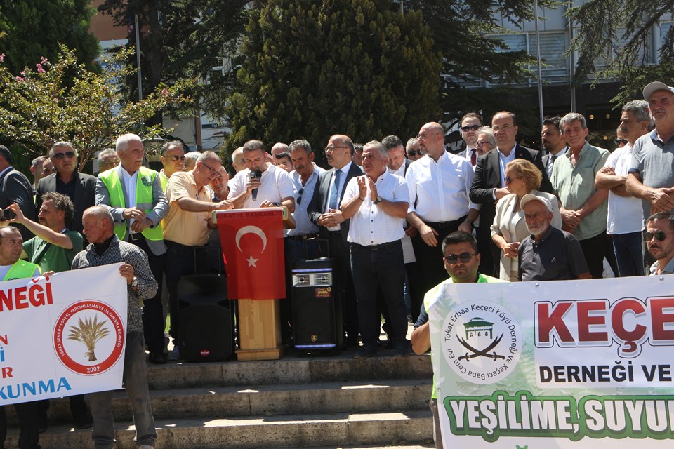 Tokat'taki köylülerden maden arama çalışmasına protesto - 1