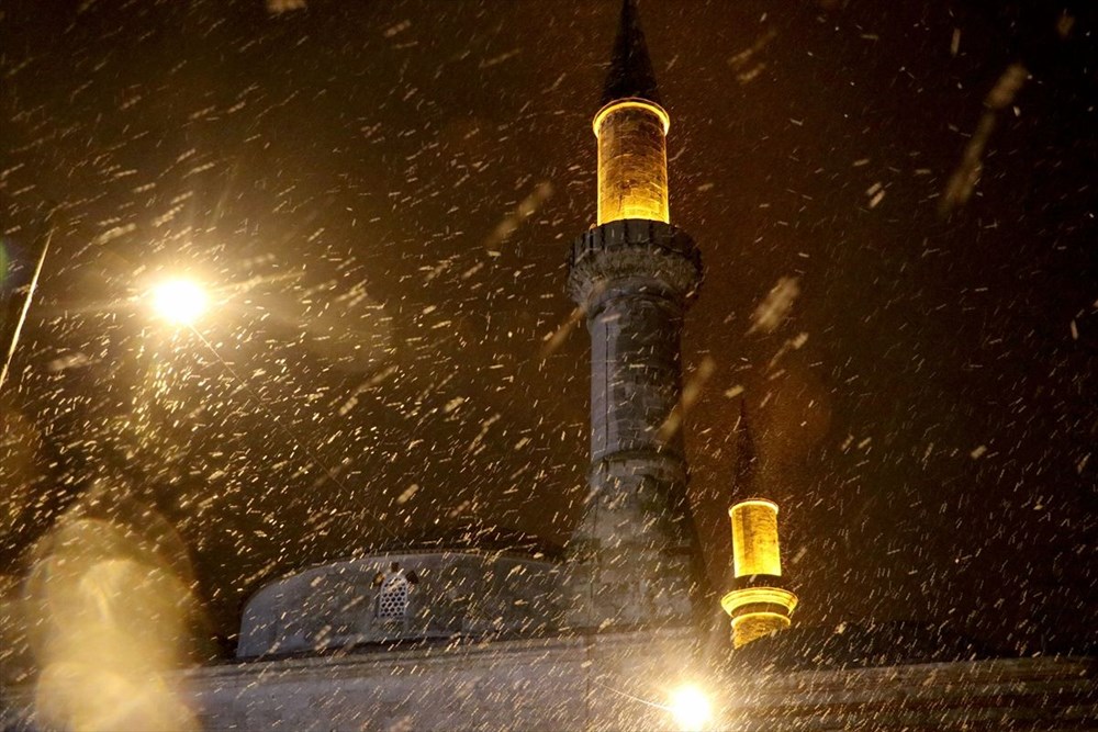 Edirne'de kar yağışı başladı - 1