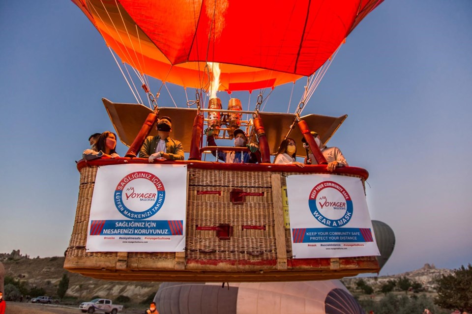 Kapadokya'da balonlarla 3 günde 1500 kişi uçtu - 1