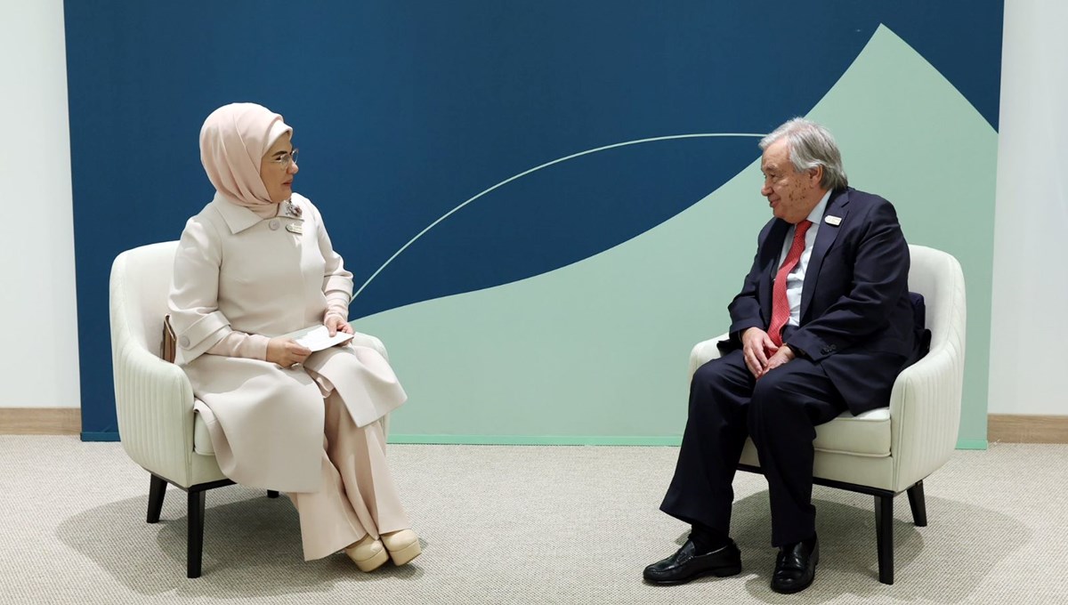 Emine Erdoğan, BM Genel Sekreteri Guterres ile görüştü Emine Erdoğan, BM Genel Sekreteri Guterres ile görüştü