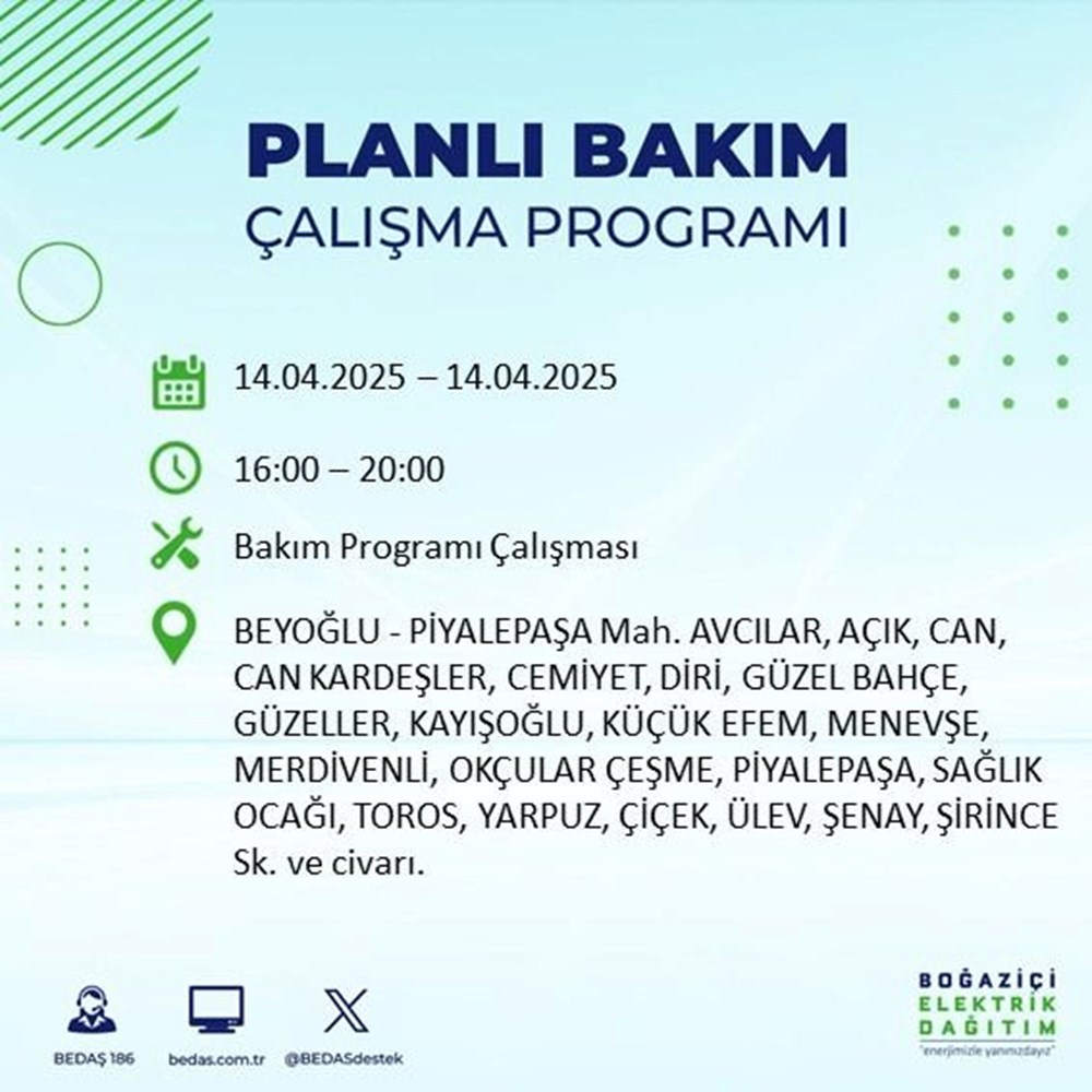 İstanbul'un 23 ilçesinde elektrik kesintisi: Elektrikler ne vakit gelecek? 9 saat sürecek (14 Nisan BEDAŞ kesinti programı) 113 YqJrgZco7kG0PKoleZSdUQ