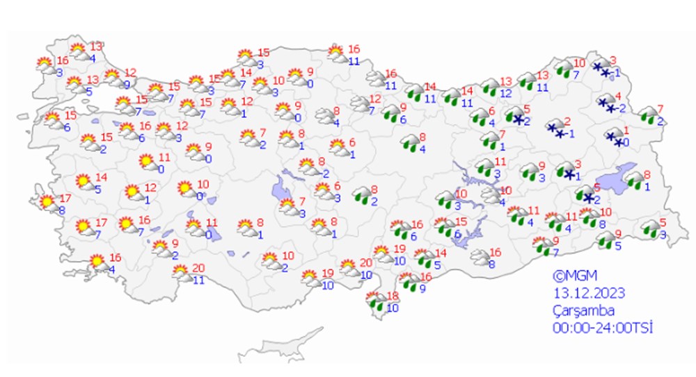 36 il için sarı ve turuncu kodlu uyarı (Bugün hava nasıl olacak?) - 17