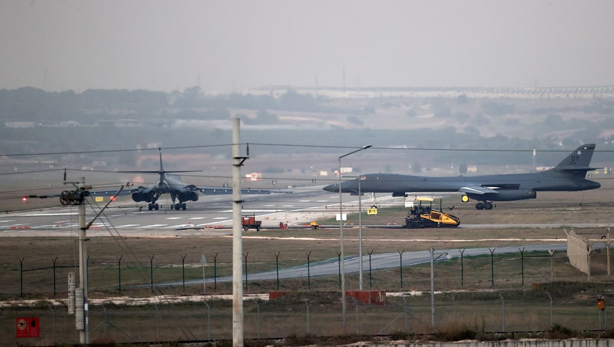 Amerikan B-1B Lancers uçakları eğitim görevi için İncirlik Hava Üssü'nde Amerikan B-1B Lancers uçakları eğitim görevi için İncirlik Hava Üssü'nde