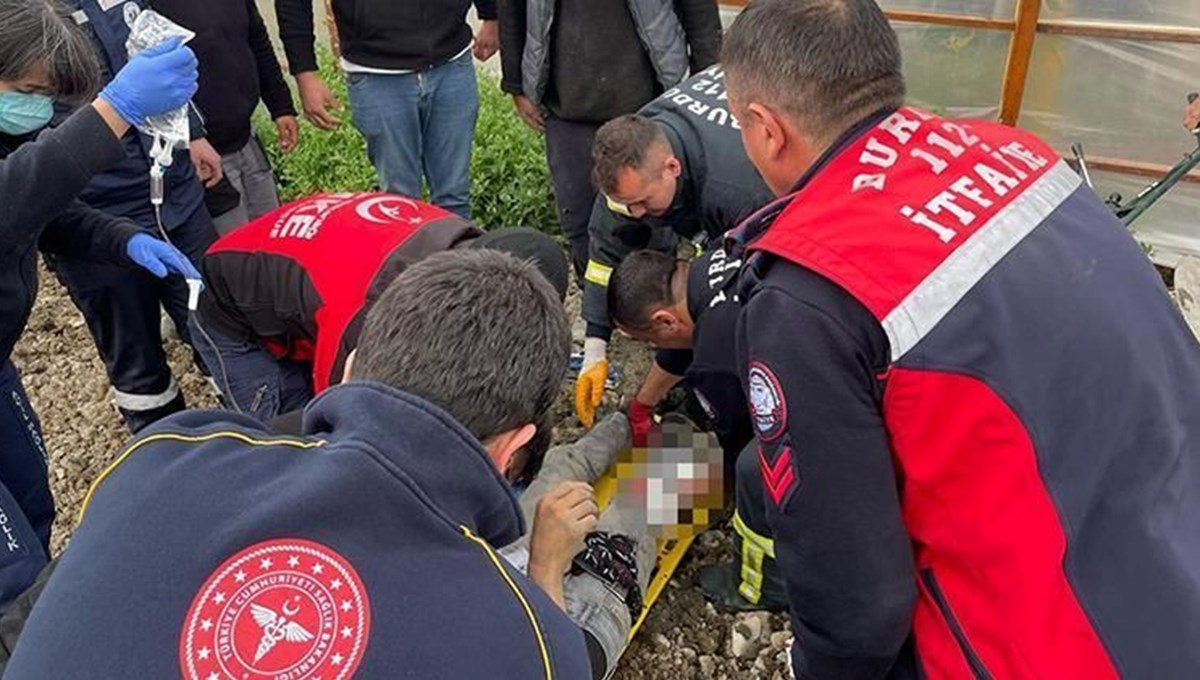 Bacağını çapa makinesine kaptırdı