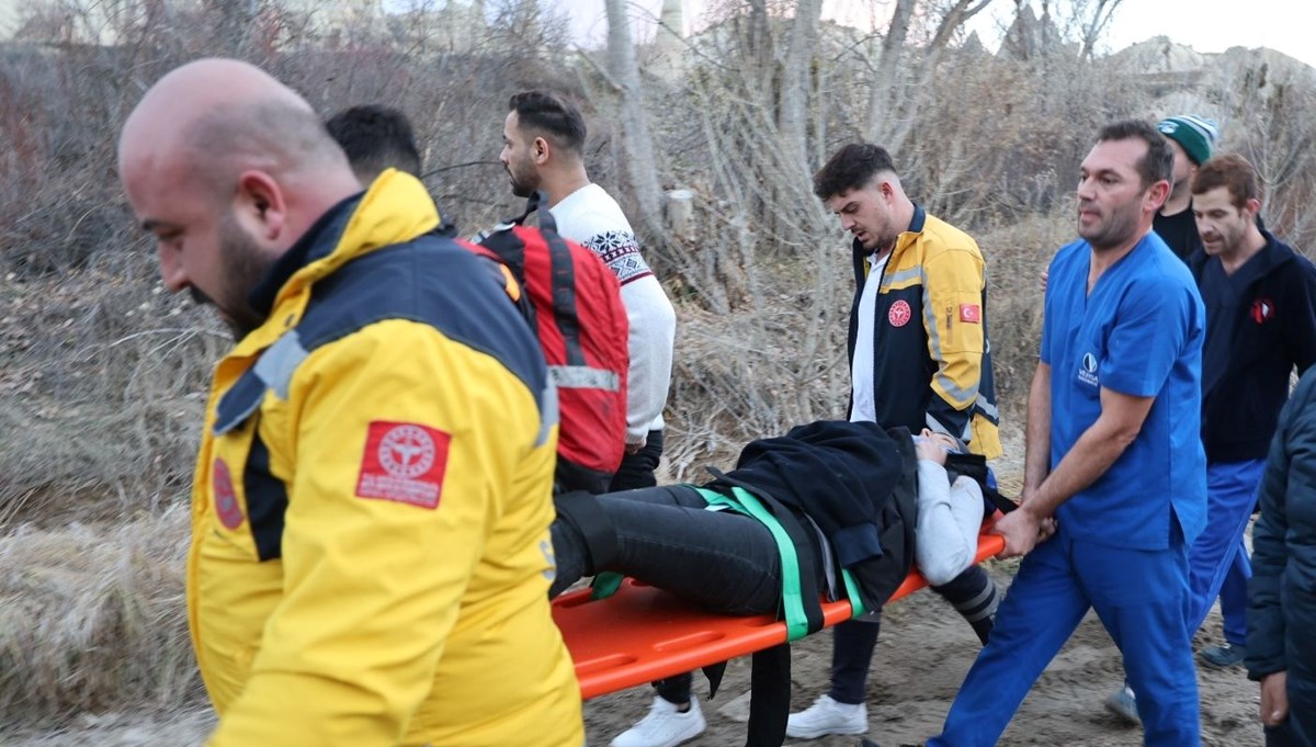 Peribacalarının arasına düşen turist yaralandı Peribacalarının arasına düşen turist yaralandı