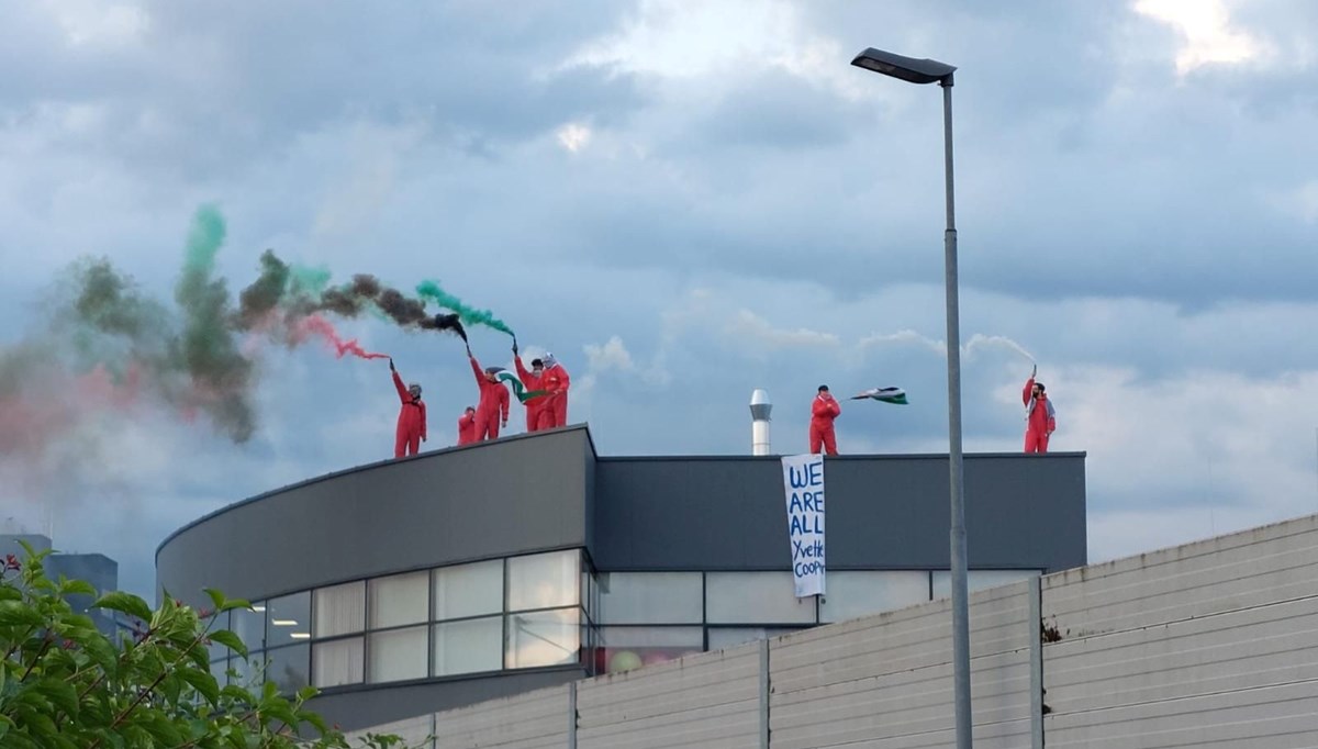 Avusturya'da dikkat çeken Filistin protestosu