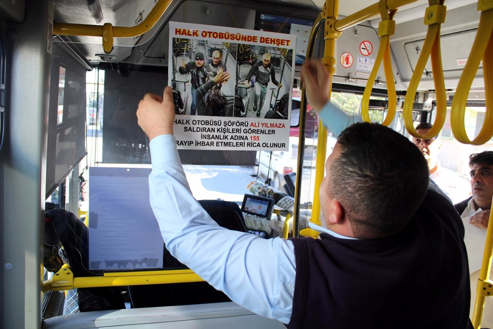 Darbedilen halk otobüsü şoförü saldırganları afişle arıyor - 2