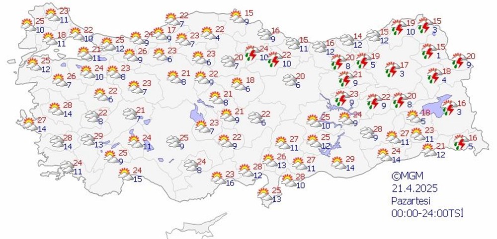 Güneşli havaya bir günlük ara! Sağanak yağış etkili olacak - 6