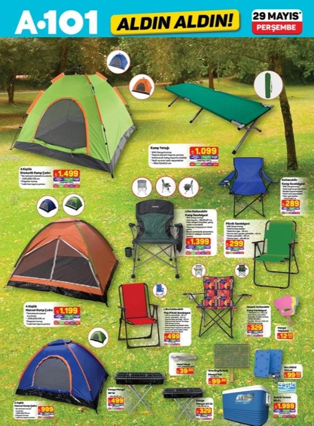 A101'e bayram geldi! A101 aktüel katalog 29 Mayıs: A101 marketlerde yeni haftada; Kule parti hoparlörü, bisiklet, termosifon, halı yıkama makinesi, kamp çadırı çeşitleri satışta - 10