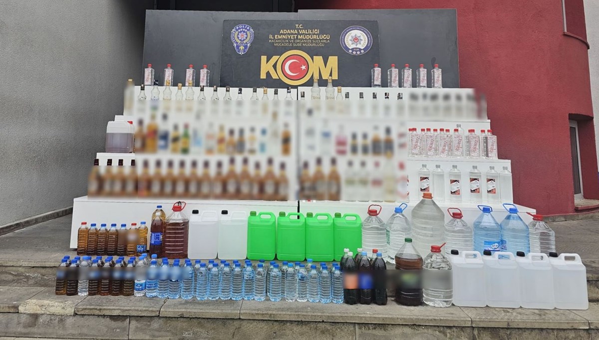 Yılbaşı yaklaştı: Adana'da 567 litre sahte içki ele geçirildi