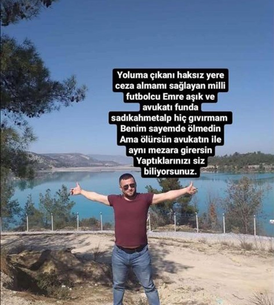 Emre Aşık ve avukatını tehdit eden Yağmur Sarnıç’ın eski sevgilisi Erdi Sungur'a hapis cezası - 1