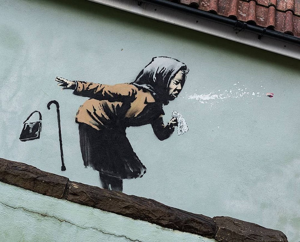 Banksy'den yeni corona virüs grafitisi - 1