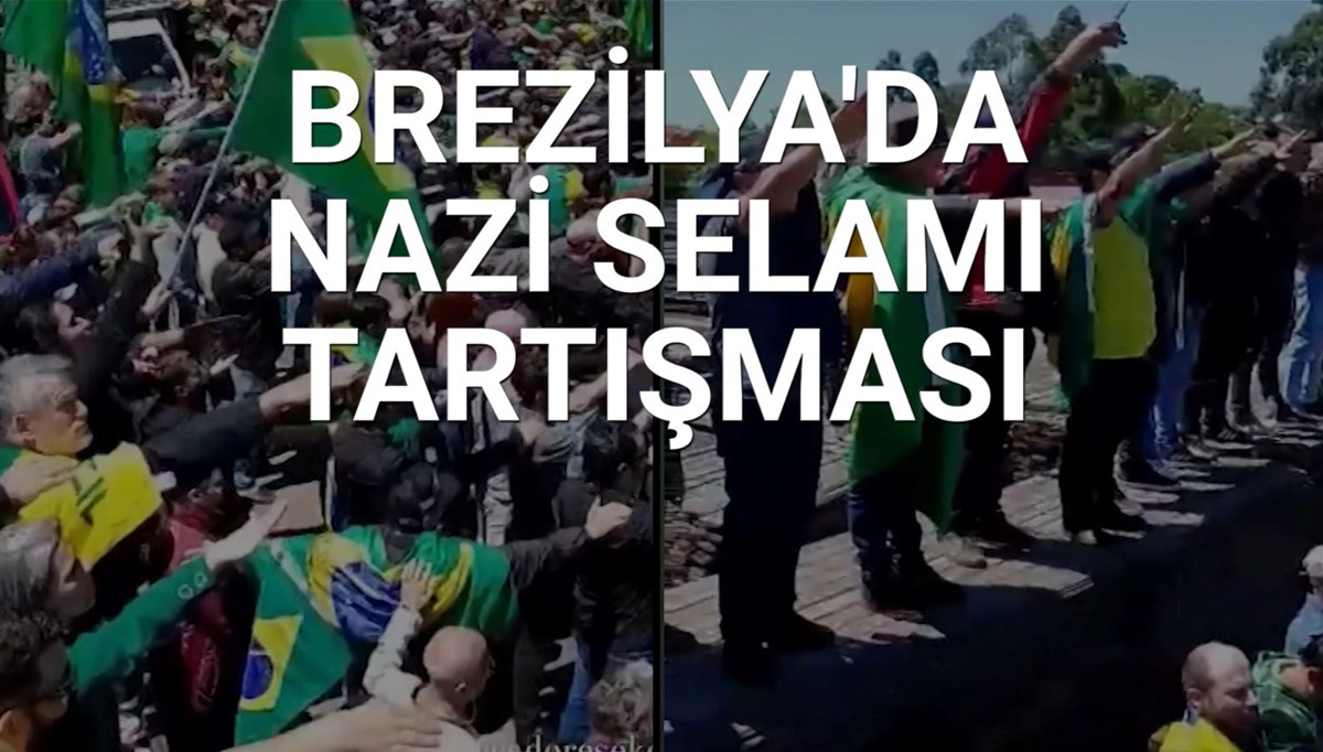 Bolsonaro’nun destekçileri mitingde Nazi selamı yaptı