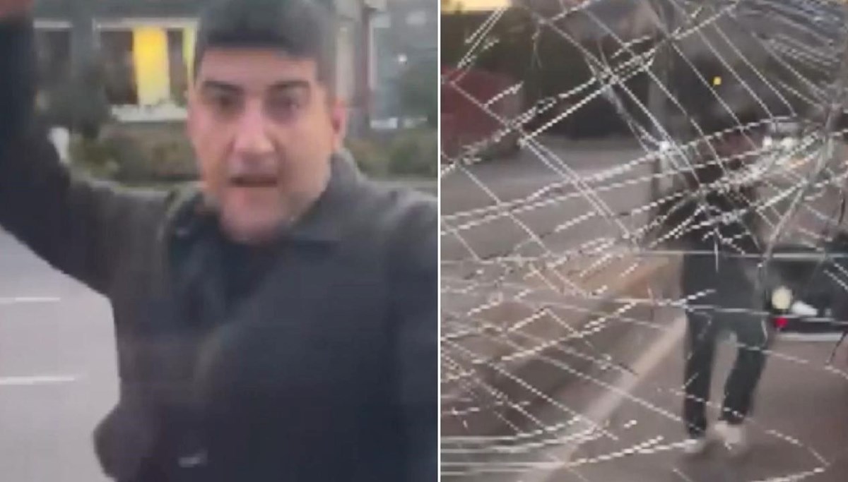 Trafik magandası tartıştığı sürücünün aracının camını kırdı Trafik magandası tartıştığı sürücünün aracının camını kırdı