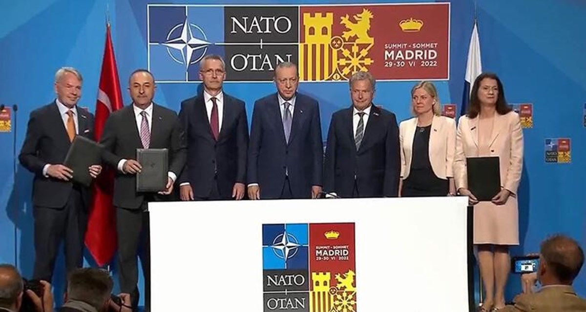 Türkiye, Finlandiya ve İsveç tarafından NATO Madrid Zirvesi