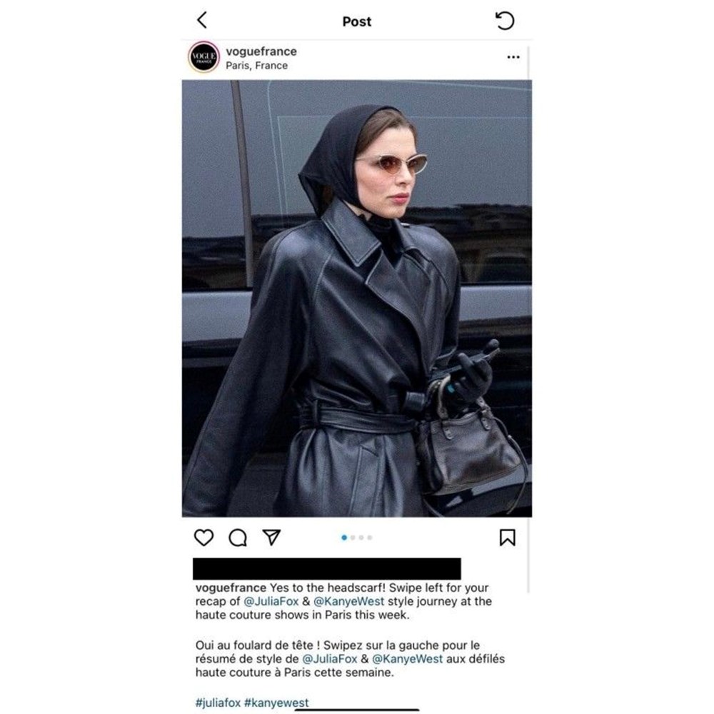 Kanye West'in sevgilisi Julia Fox'un başörtüsü Fransa'da tartışmaları alevlendirdi: Müslümanlara karşı ikiyüzlüsünüz - 2