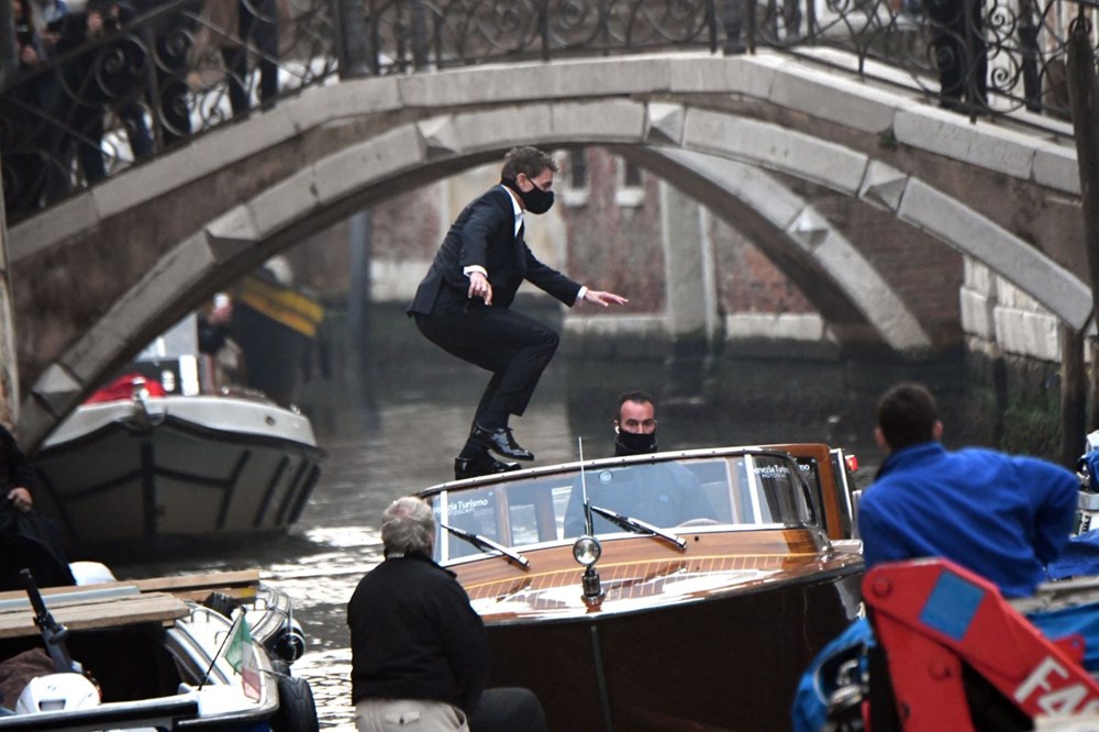 Tom Cruise Görevimiz Tehlike 7 filminin Venedik'teki setinde - 4