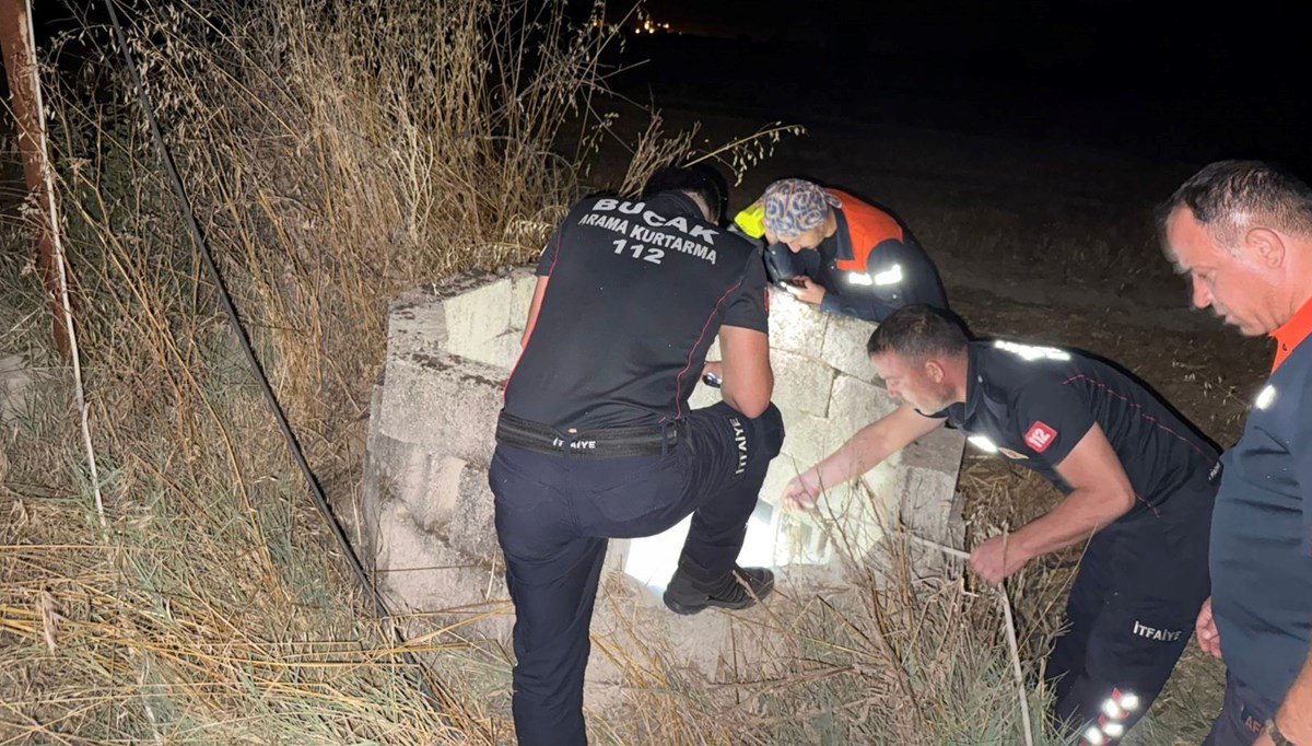 Burdur'da kedi kuyuya düştü
