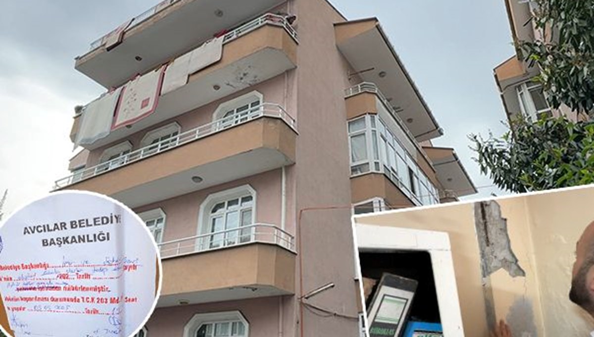 Avcılar'da bina mühürlendi Avcılar'da bina mühürlendi