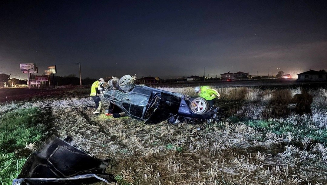 Otomobil takla attı: İki yaralı