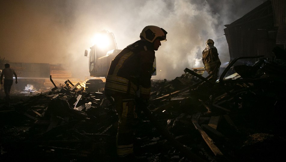 Ankara'da palet fabrikasında yangın