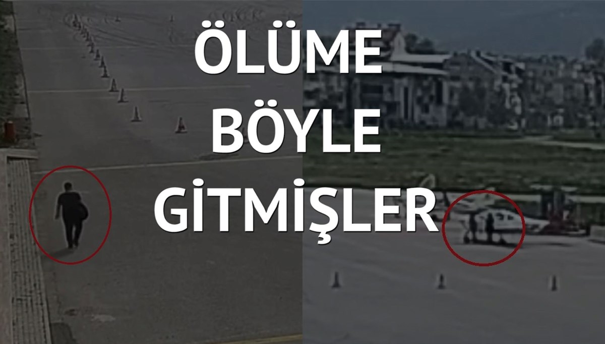 Bursa’da düşen uçağın pilotlarının havalimanındaki son görüntüleri